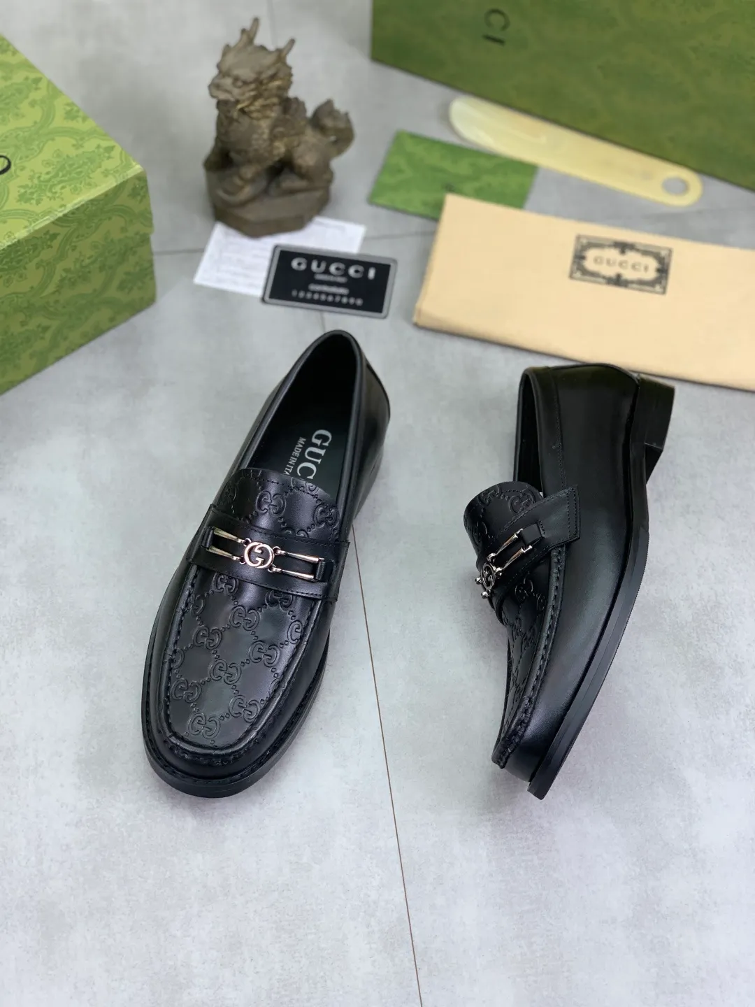Men's men's shoes 💰P480 [New style] Water-dyed cowhide 💰💎💎💎 [Gucci] GUCCI high-end men's formal business leather shoes, original order 1:1 authentic goods! Original imported high-end open-edge beaded calfskin, original metal buckle, imported first-layer cowhide lining for feet, original outsole, men's shoe size: 38-45, 4️⃣ colors available